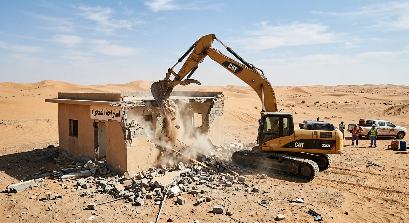 هدم الفلل والاستراحات